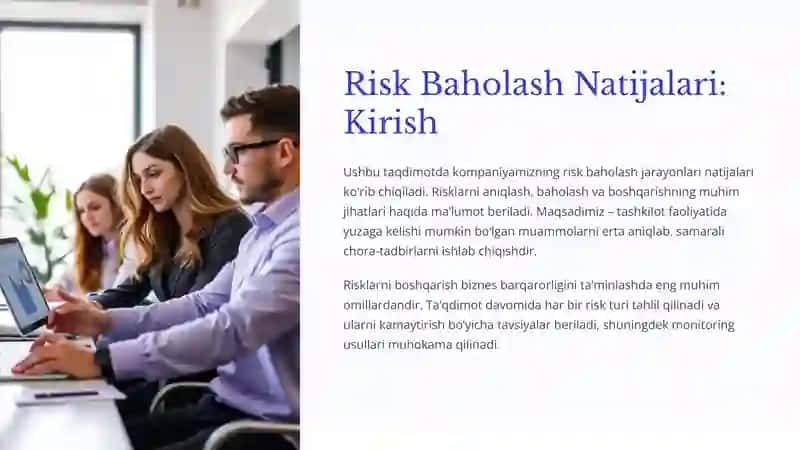 Risk Baholash Natijalari 2