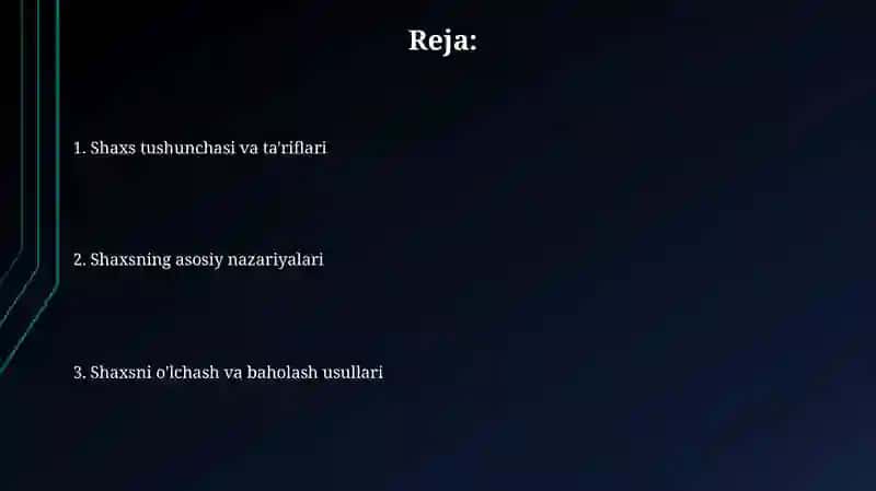 Shaxs tushunchasi 2