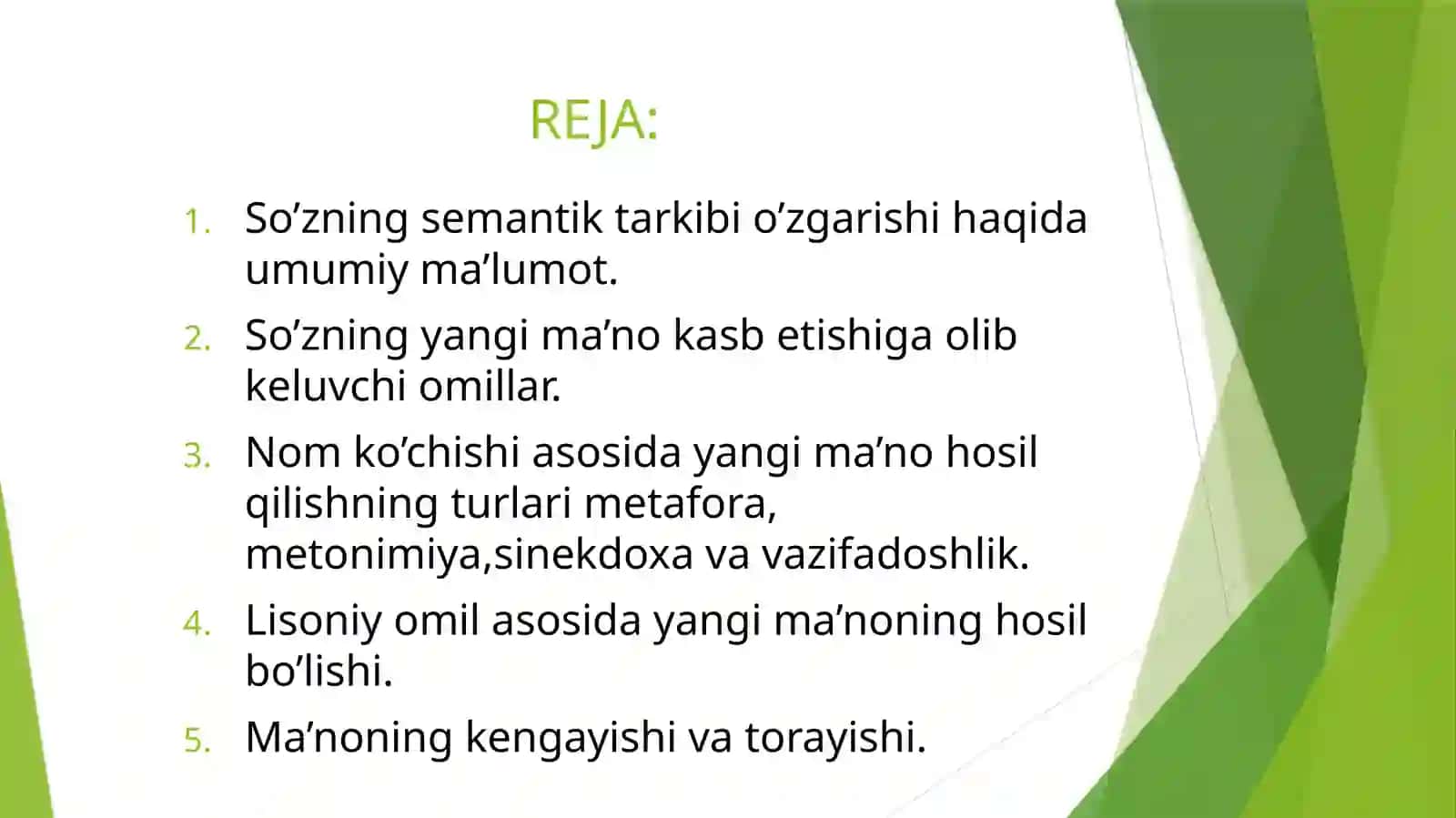 Leksikma’no taraqqiyoti 2