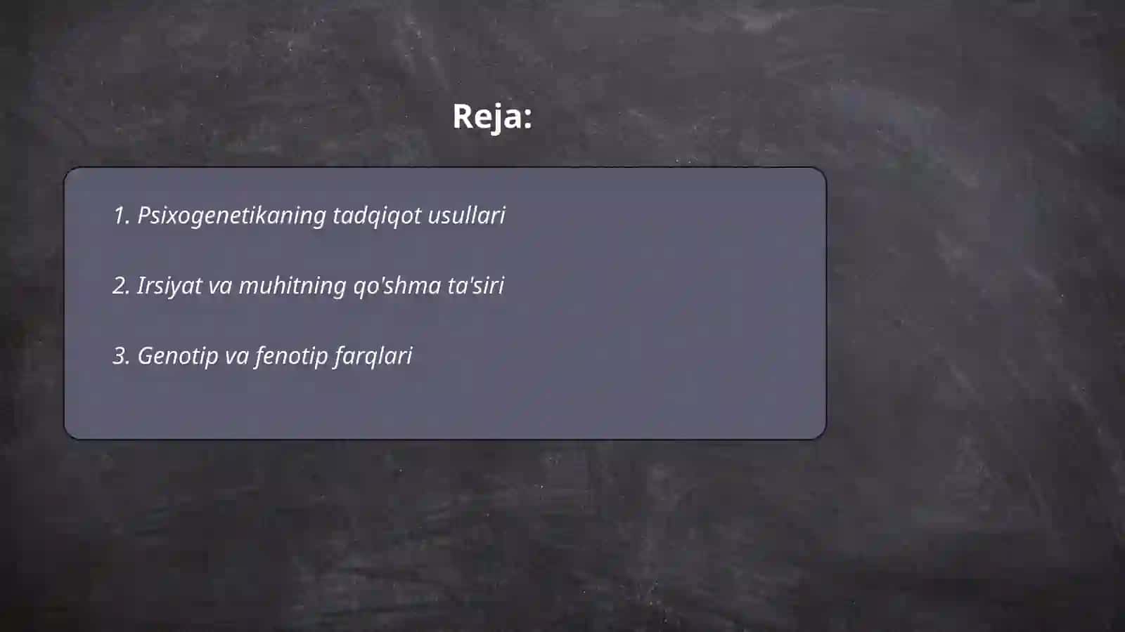 Psixogenetikaning asosiy metodlari 2