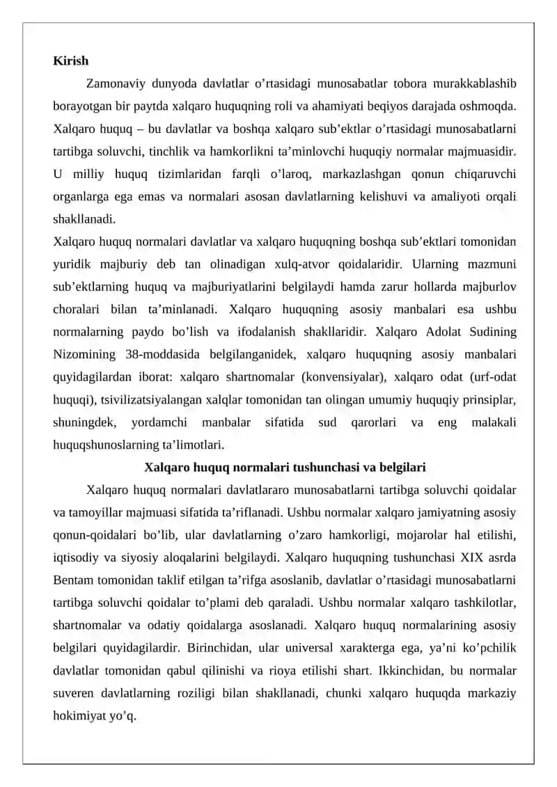 Xalqaro huquq normalari va manbalari 2