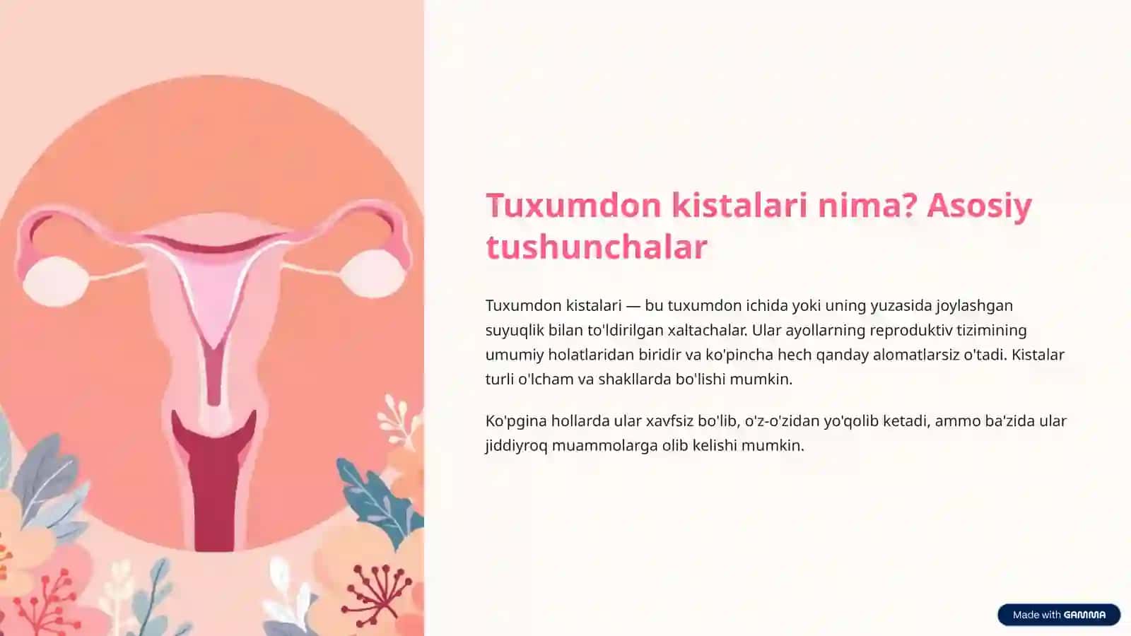 Tuxumdon kistalari 2