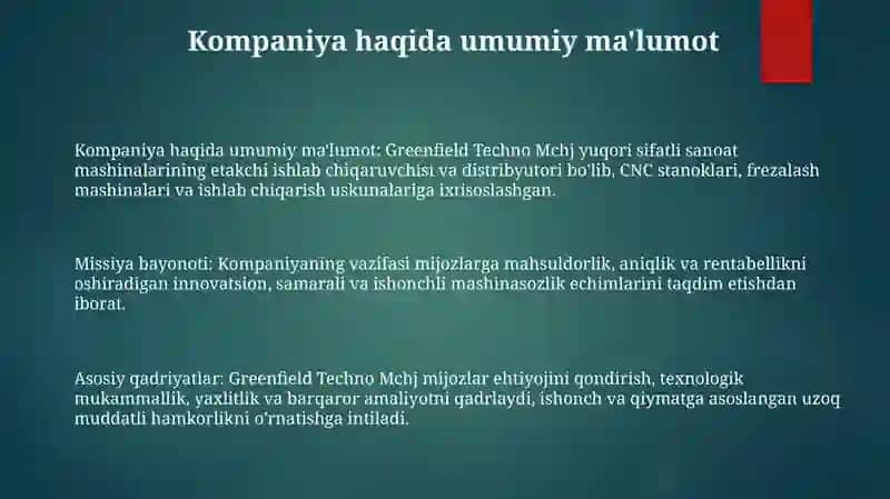 Greenfield Techno "Mchj 2