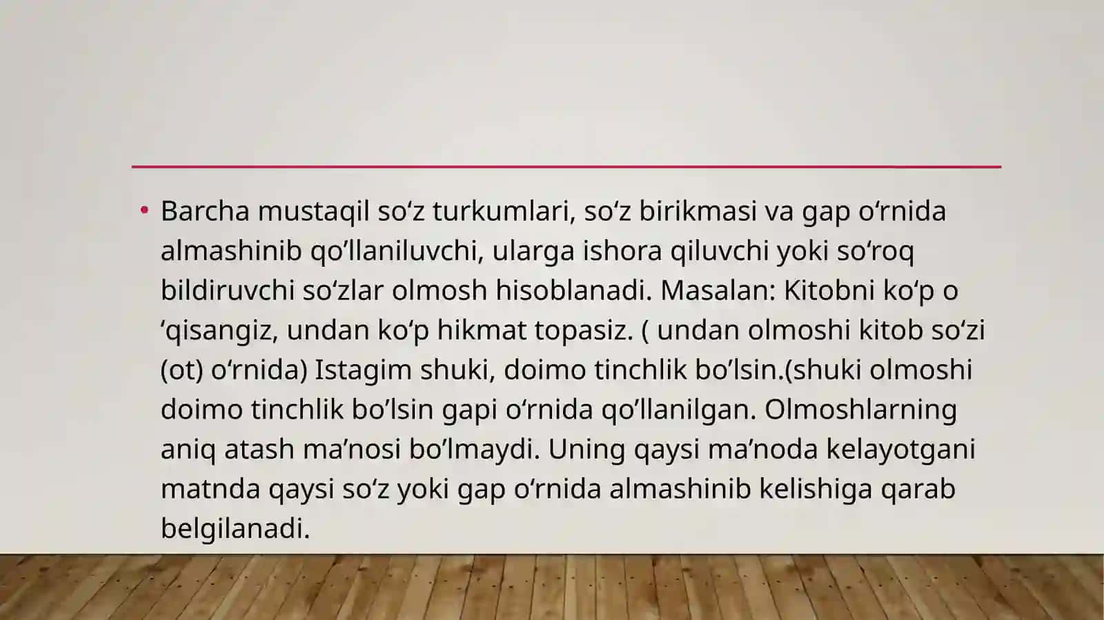 Olmosh soz turkumi va uning tasnifi 2