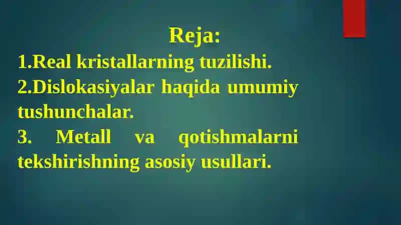 Metallarning kristallanishi 2