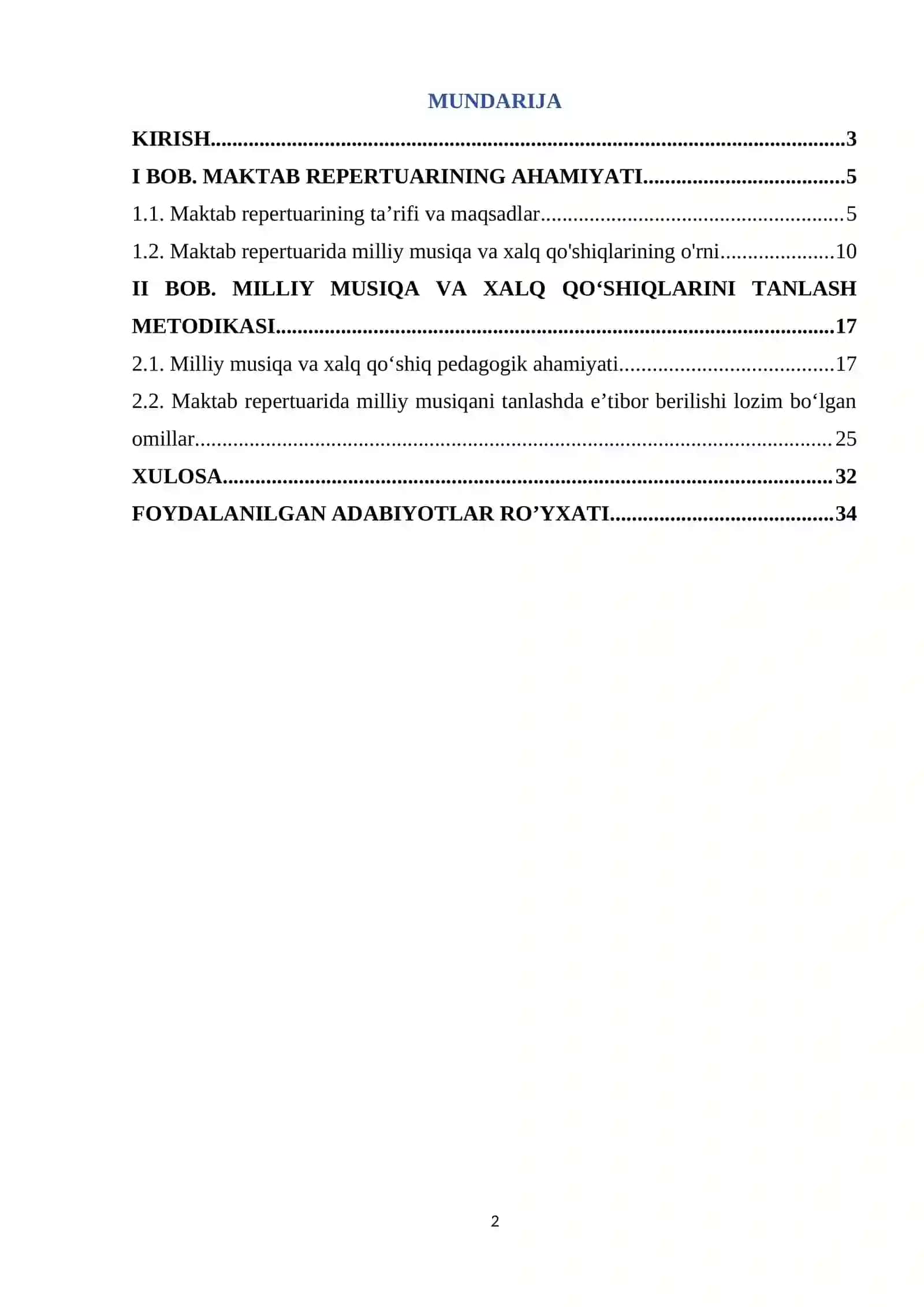Maktab repertuarini tanlashda milliy musiqa va xalq qo'shiqlarining o'rni 2
