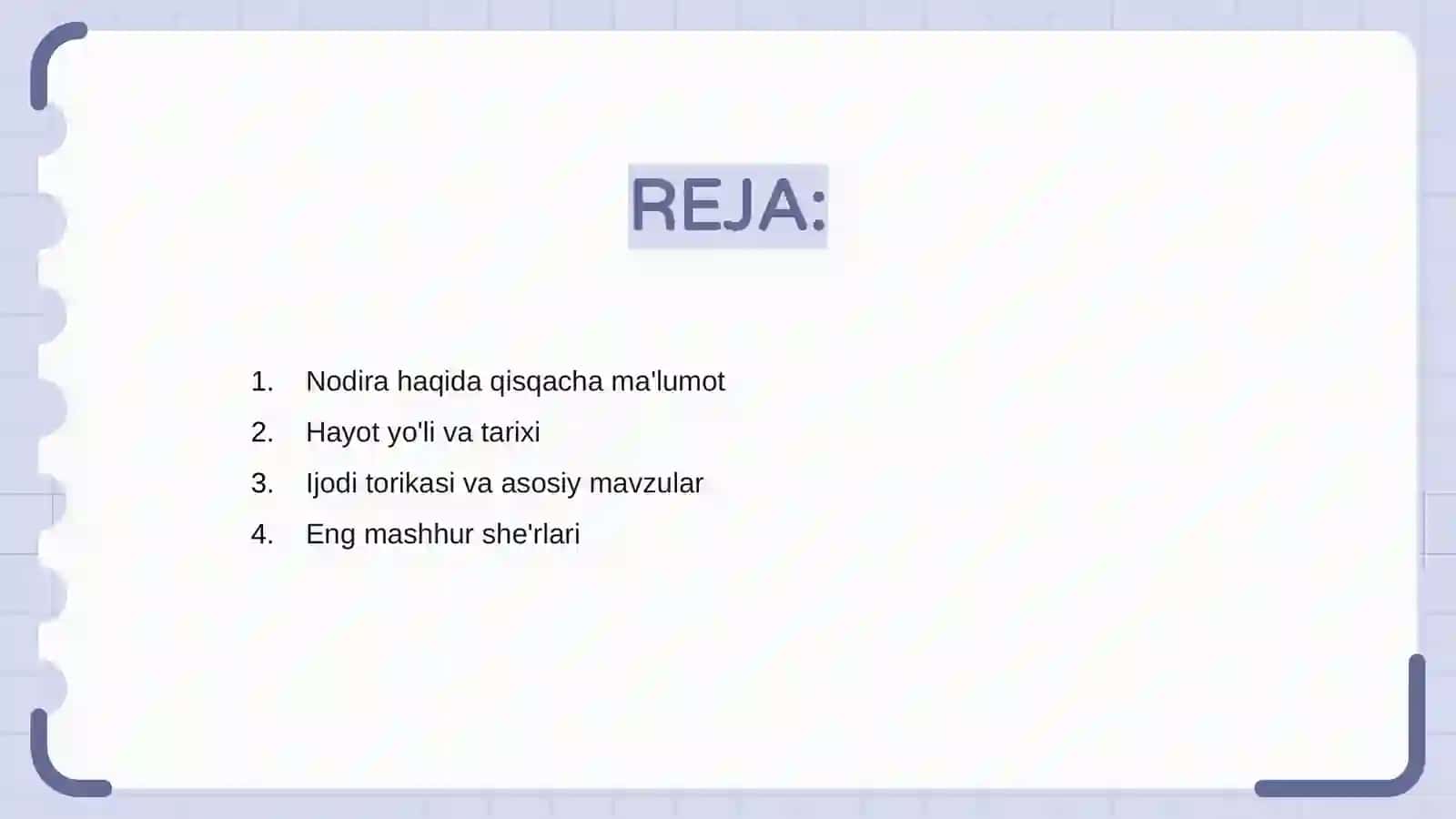 Nodira hayoti va ijodi 2