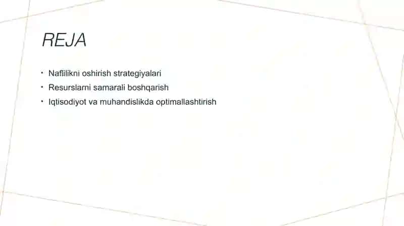 Naflilikni maksimallashtirish 2