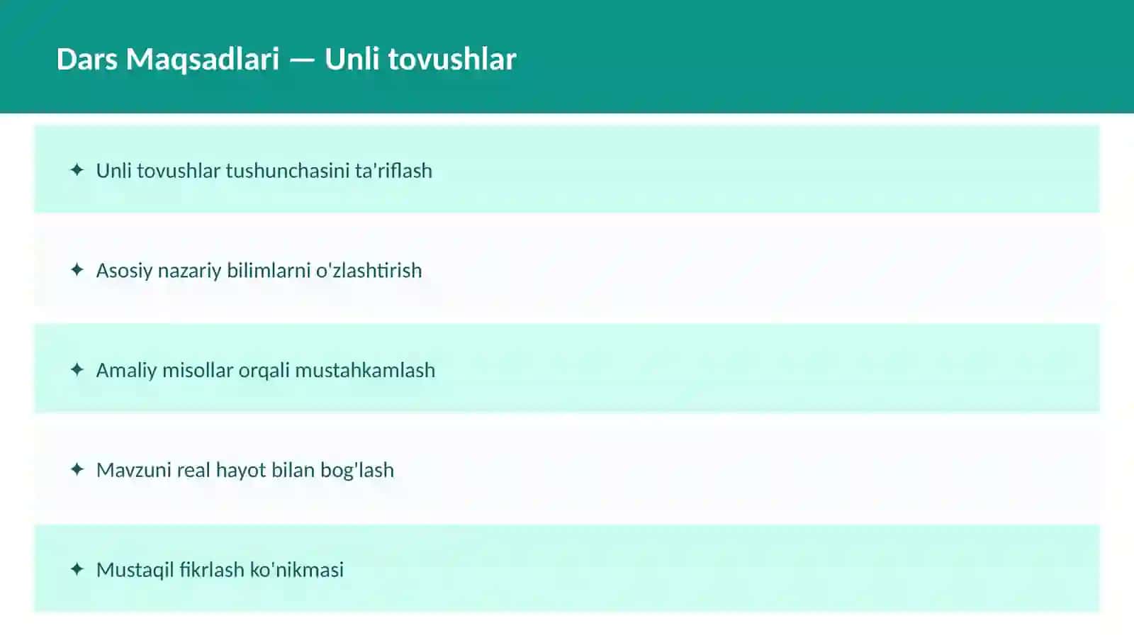 O'ZBEK TILI Fonetika asoslari 2