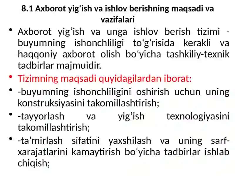Axborot yig‘ish va unga ishlov berish 2