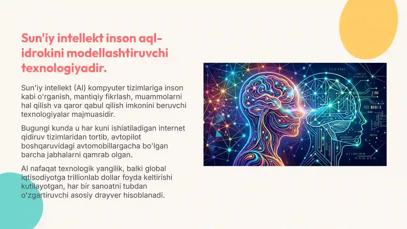 Sun'iy intellekt (AI) va uning kelajagi 2