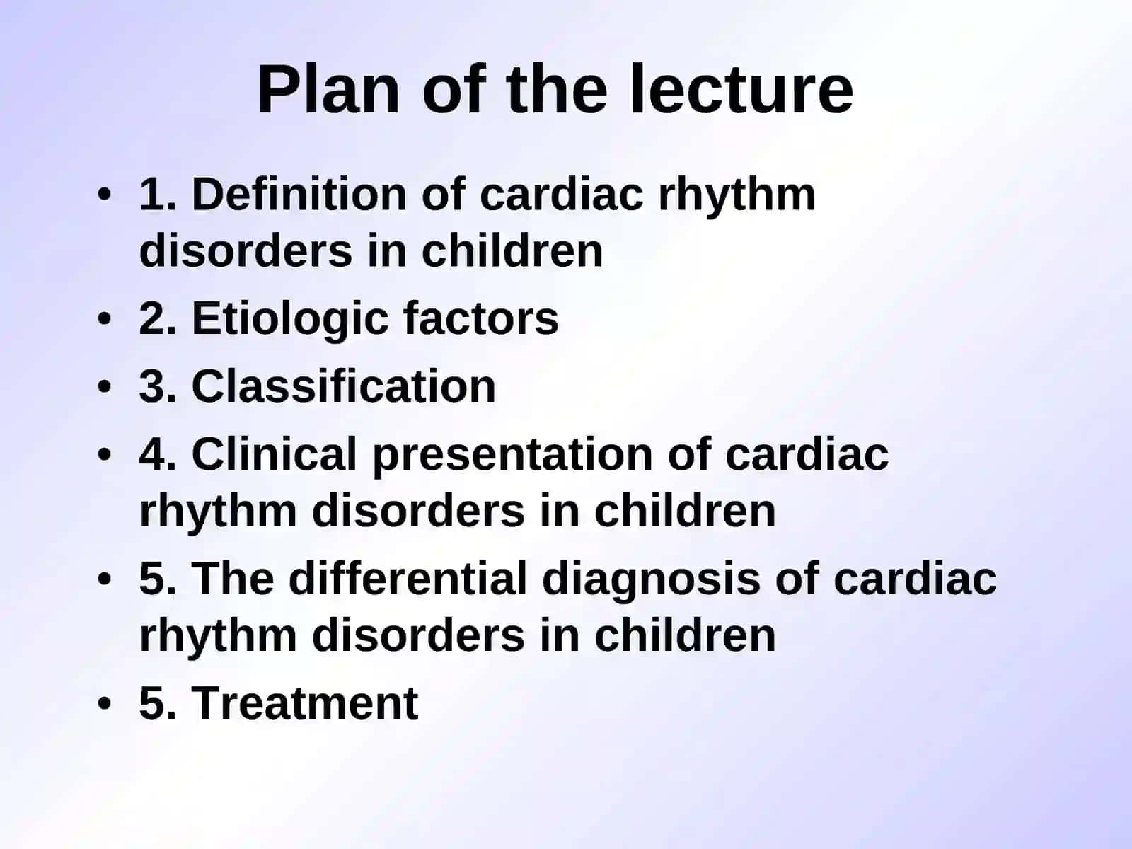 Cardiac rhythm disorders in children 2