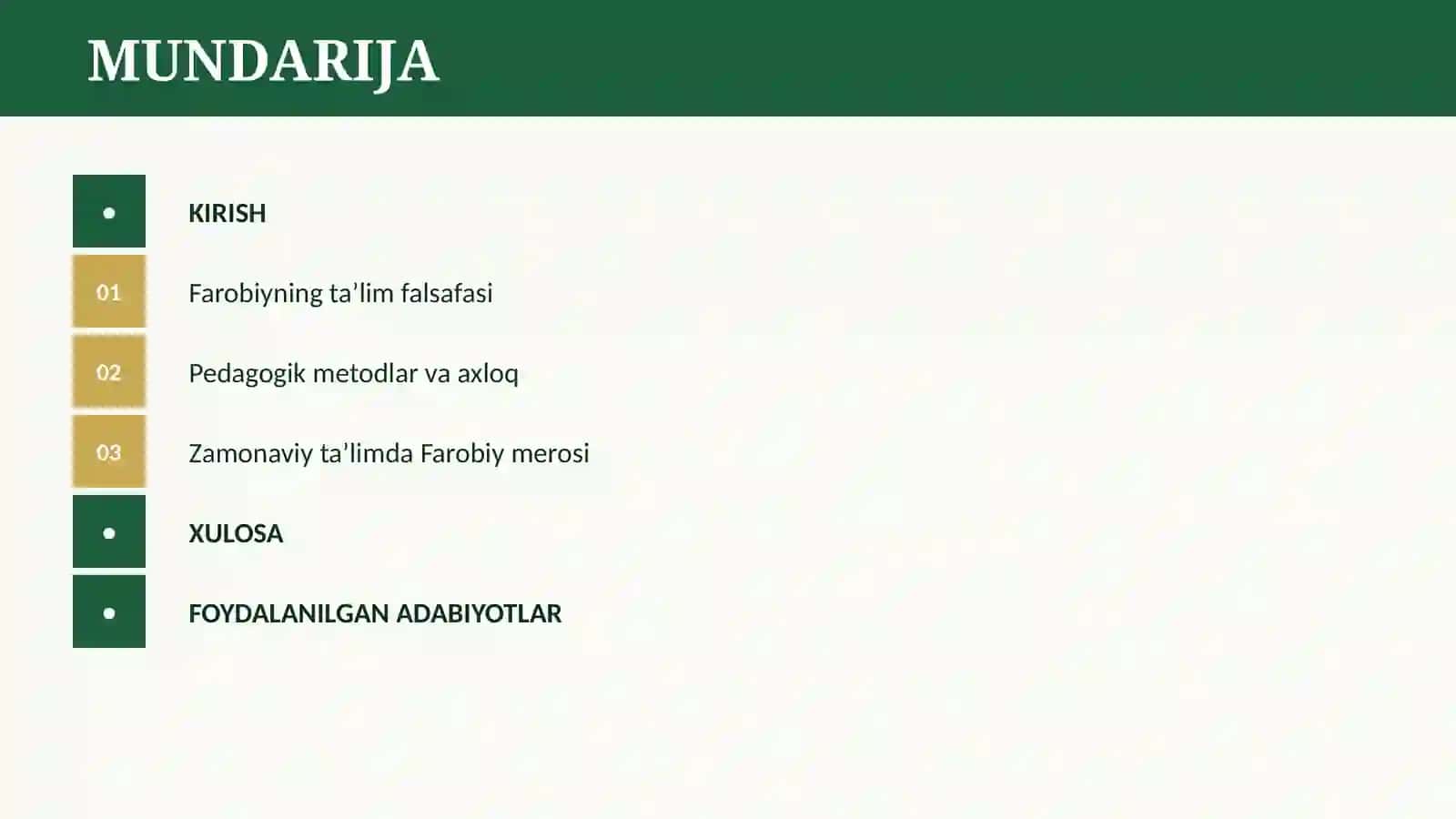 ABU NASR FAROBIYNING TA’LIM-TARBIYAGA OID QARASHLARI 2