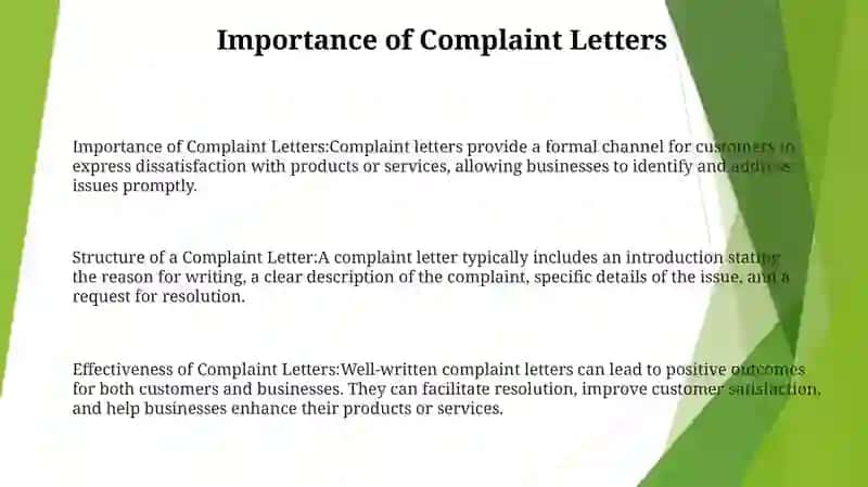 Letter Of Complaint 2
