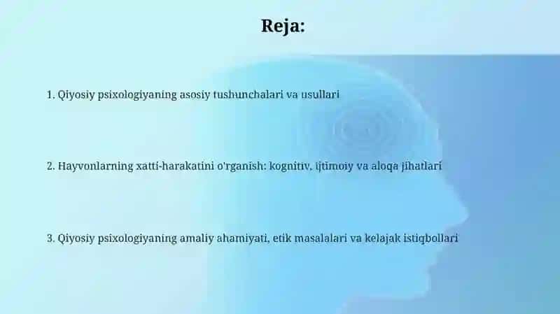 Qiyosiy psixologiya 2