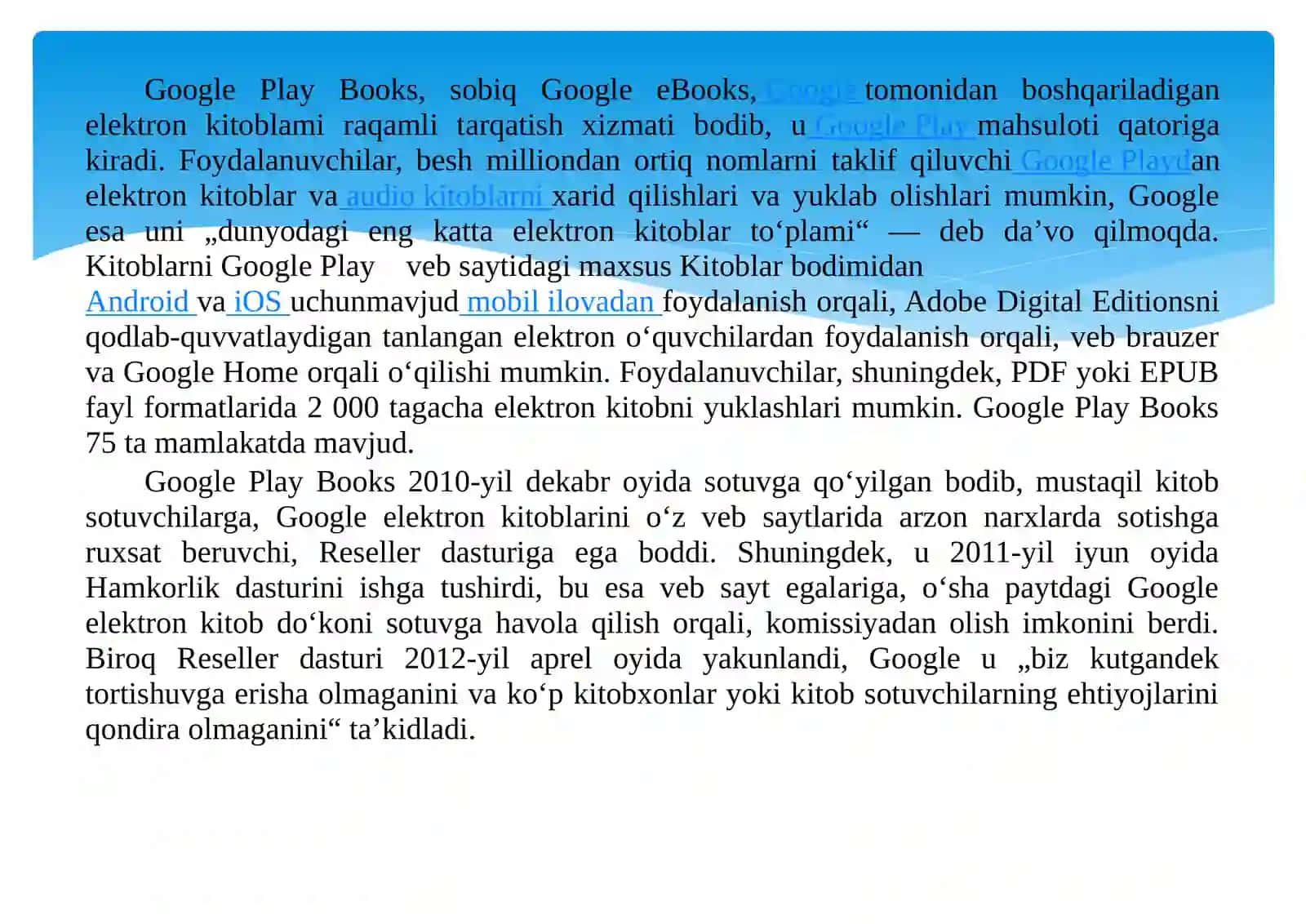 Google Store va uning imkoniyatlari 2