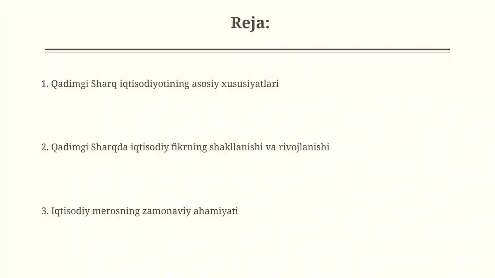 Qadimgi Sharq Iqtisodiyoti 2