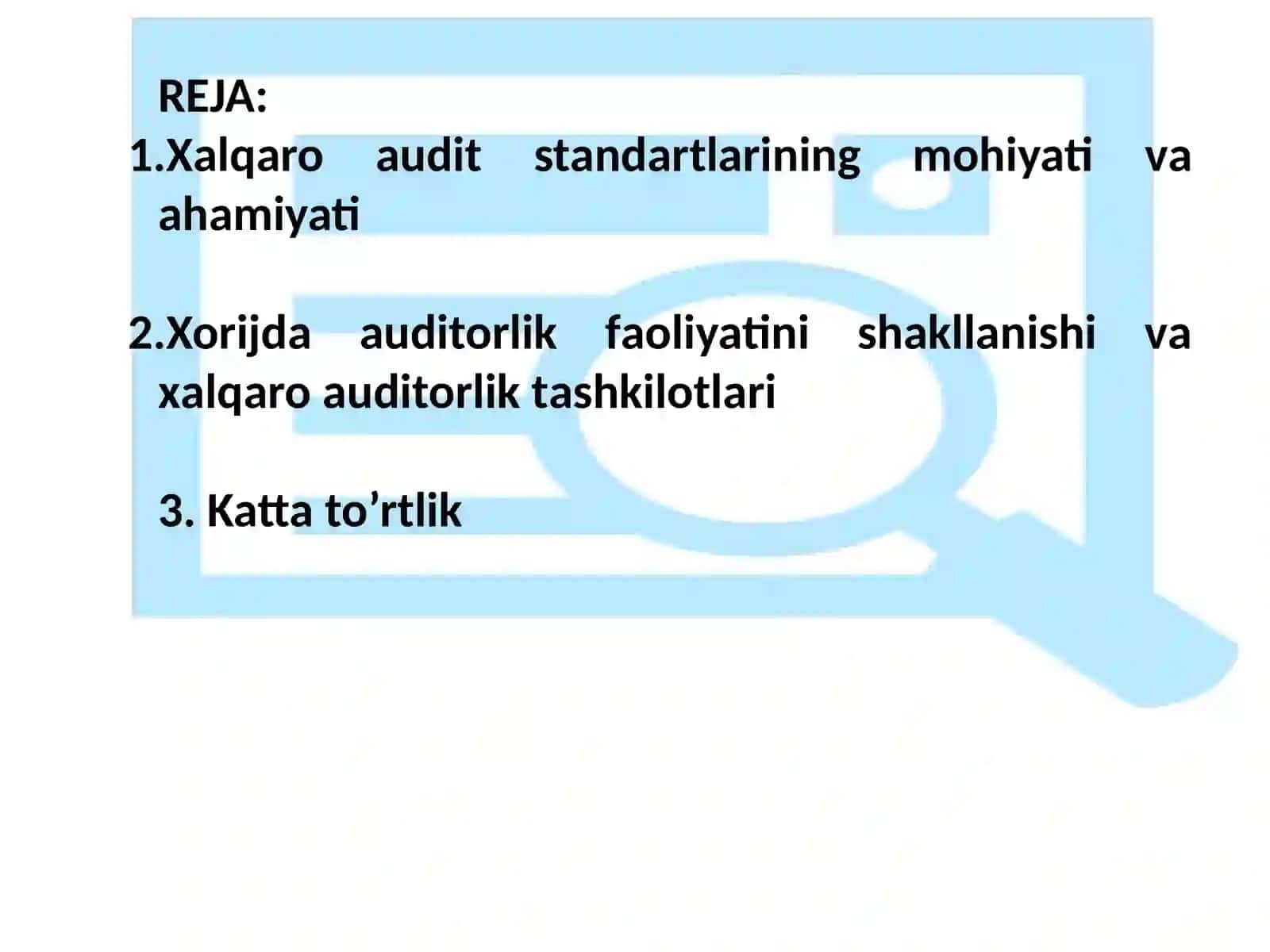 AXALQARO STANDARTLARINING MOHIYATI 2
