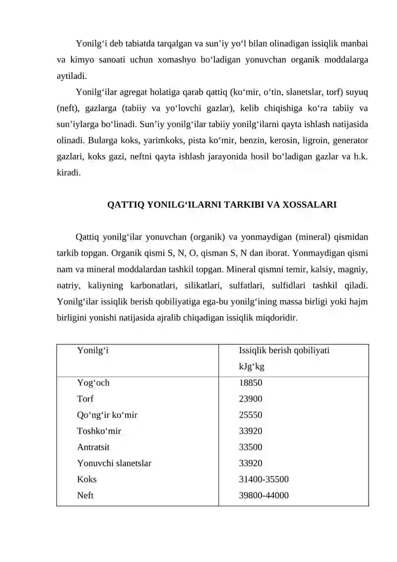 Yonilg‘ilarni qayta ishlash texnologiyasi 2