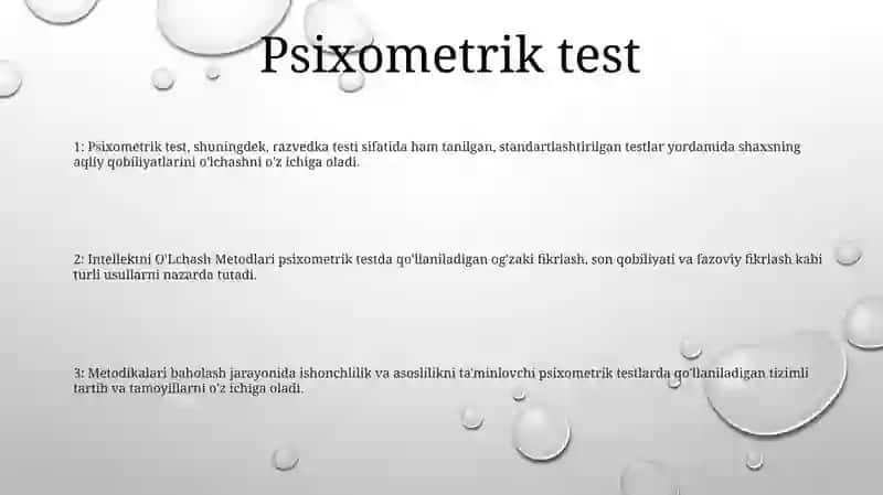 Intellektni OʻLchash Metod Va Metodikalari 2