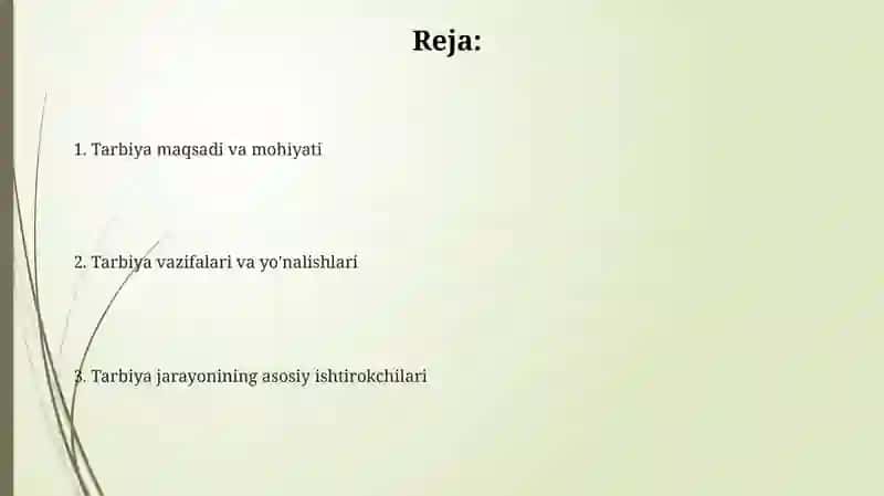 Tarbiyaning maqsad va vazifalari 2