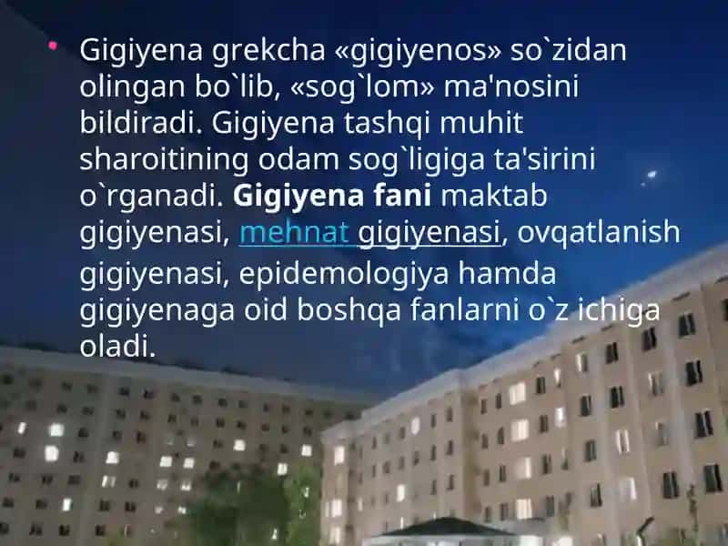 Gigiyena fanlari 2