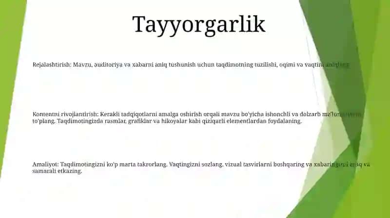 Taqdimot Tayyorlash 2