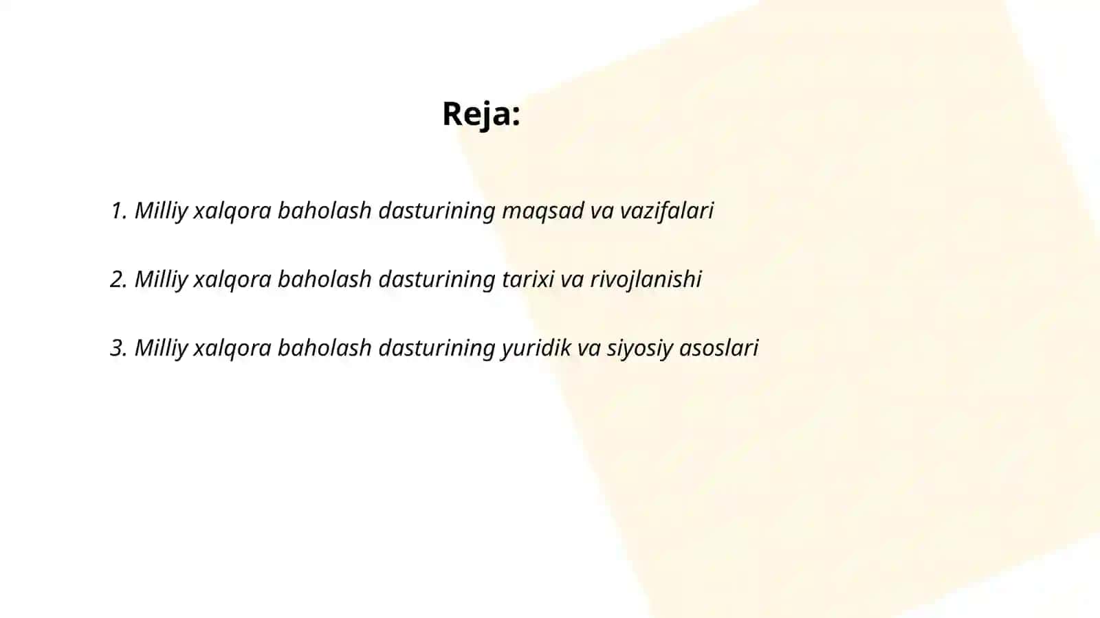 Milliy xalqora baholash dasturi 2