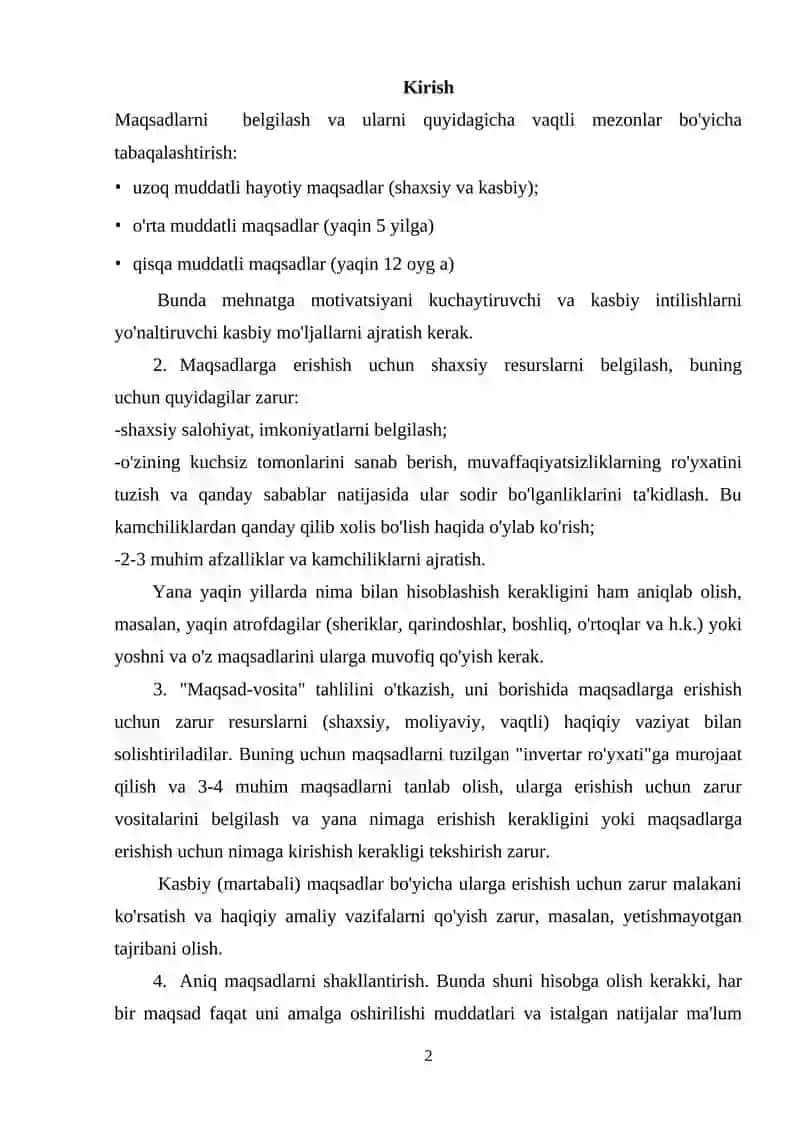 Boshqaruv personali muxnatning tashkil etish xususiyatlari 2