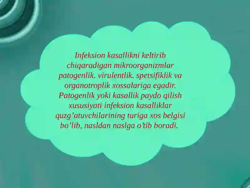 Umumiy infeksiya jarayonlari haqida tushuncha 2