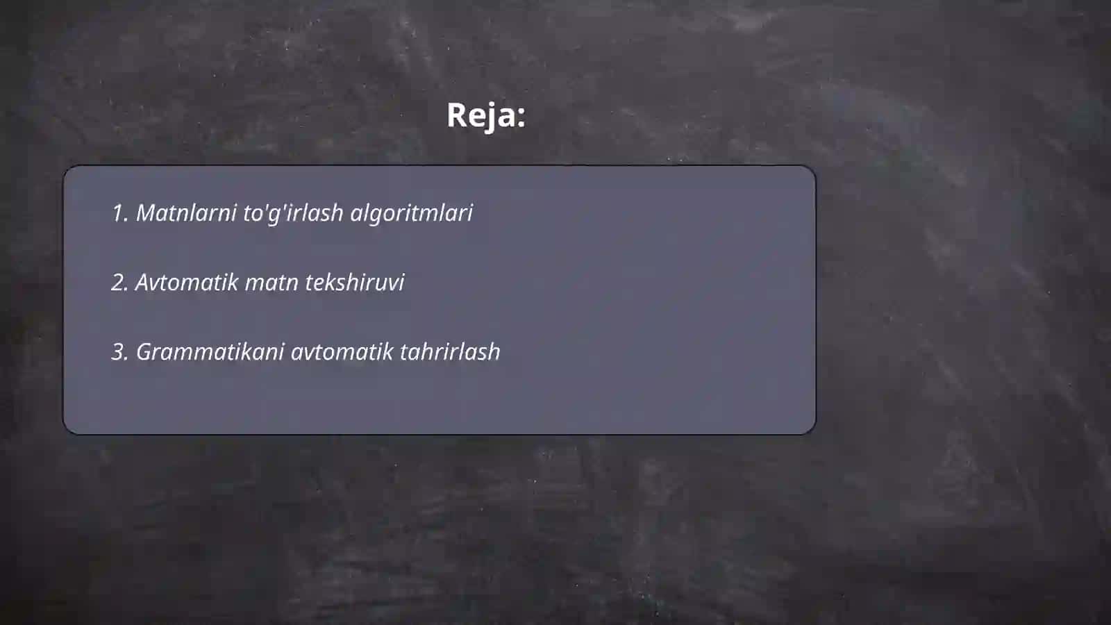 Matnlarni avtomatik tahrirlash 2