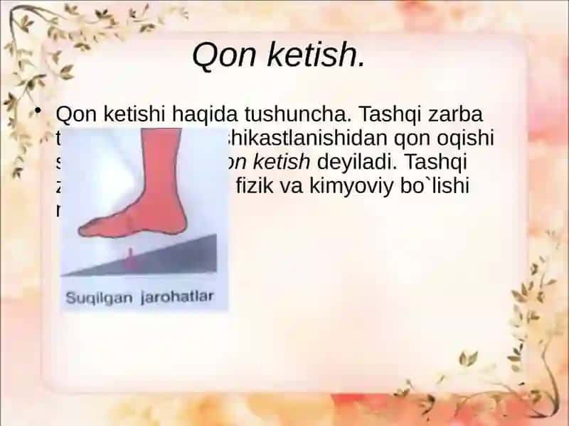 Qon ketish va birinchi tez yordam 2