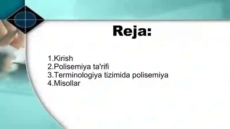 Terminologiya tizimida polisemiya 2