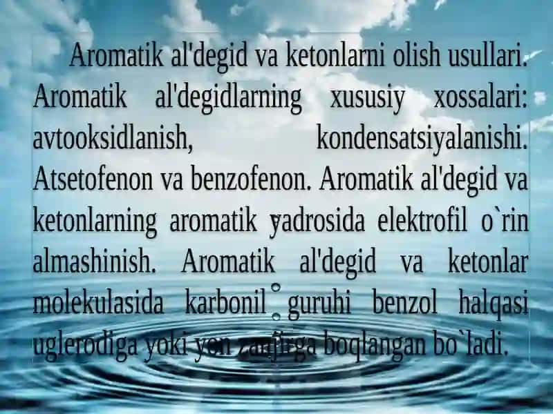 Aromatikaldegidvaketonlar 2