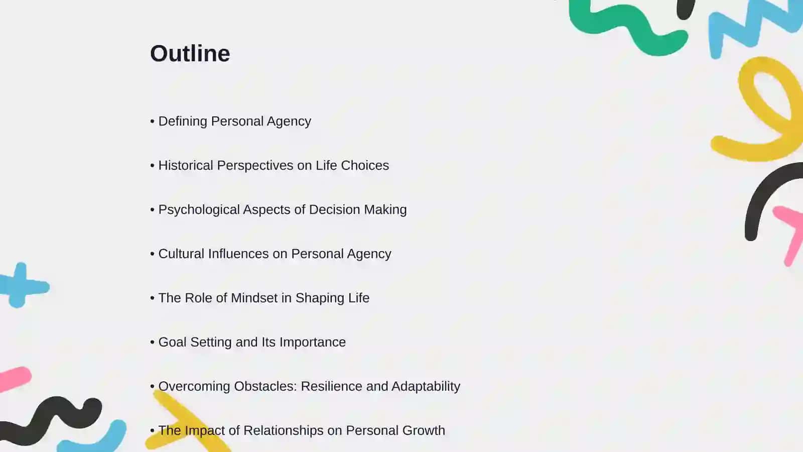 Defining Personal Agency 2