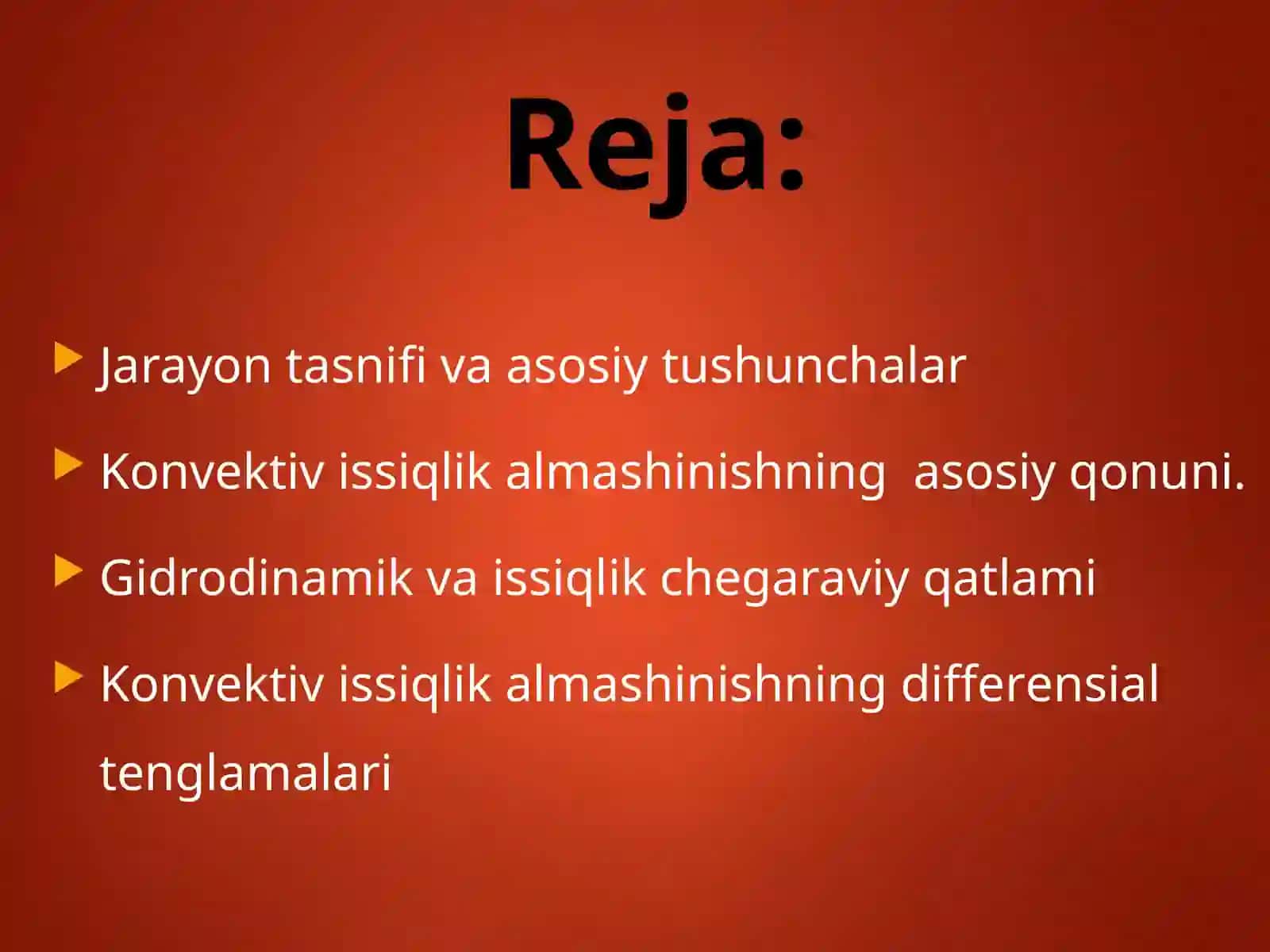 Konvektiv issiqlik almashinuvi 2