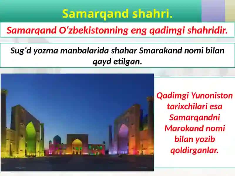 Ózbekiston ning tarixiy shaharlari. 2