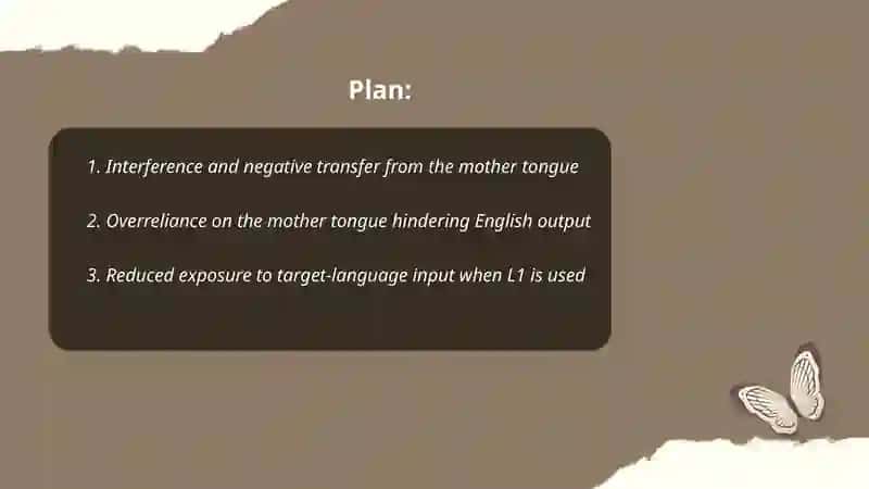 Some difficulties of using the mother tongue in the English class 2