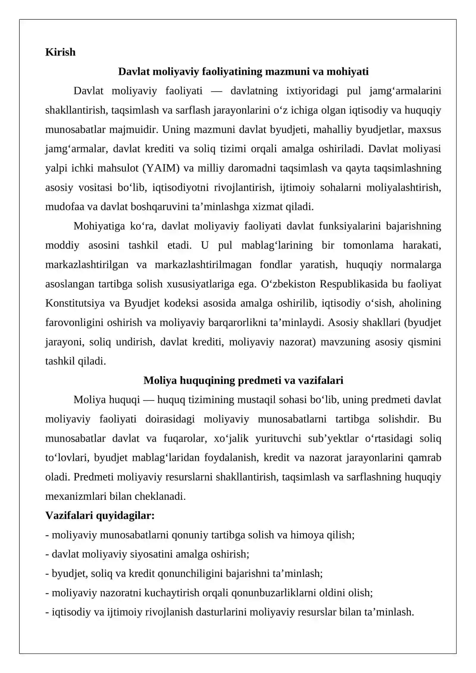 Davlat moliyaviy faoliyatining shakllar 2