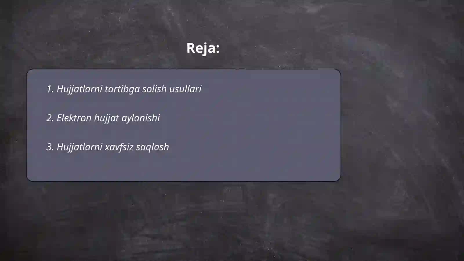 Hujjatlarni tartibga solish usullari 2