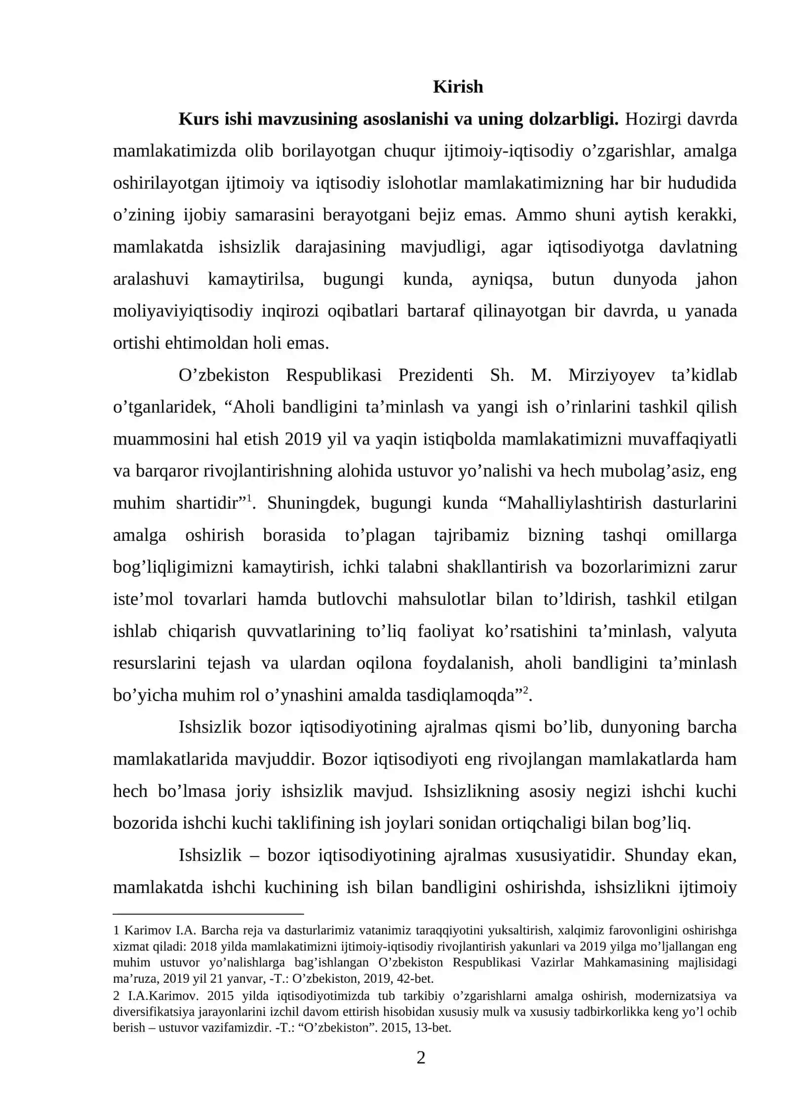 IQTISODIY TEBRANISHLAR VA ISHSIZLIK 2