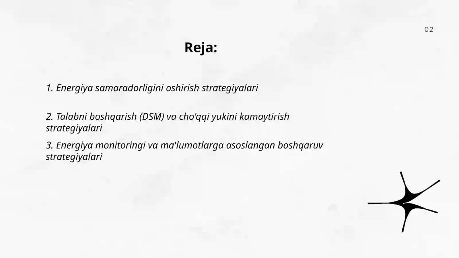 Energiya boshqaruv strategiyalari 2