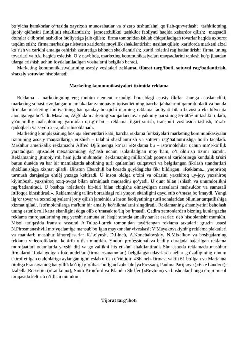 Turizmda marketing kommunikatsiyasi 2