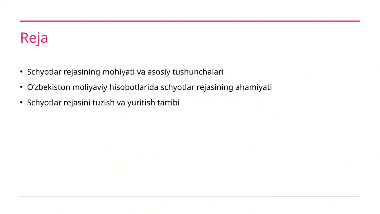 Buxgalteriya hisobining schyotlar rejasi 2