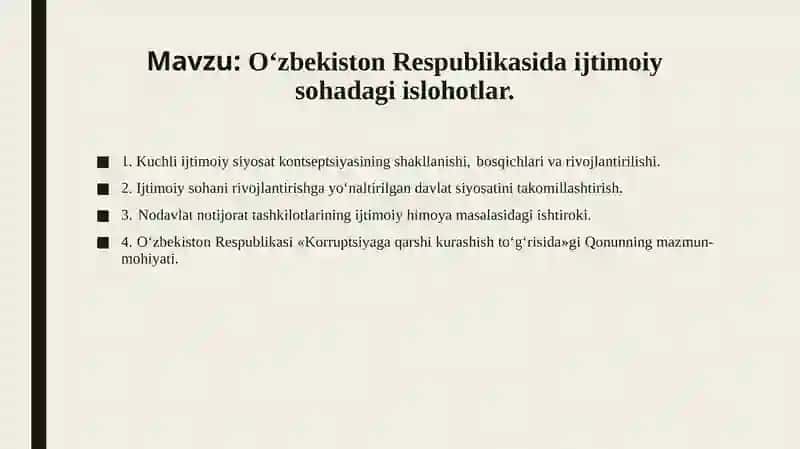 O‘zbekiston yangi tarixi fanidantaqdimoti 2