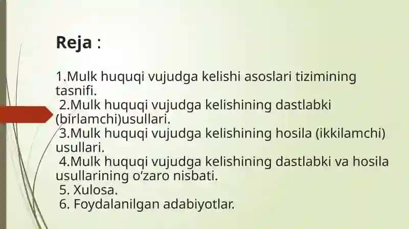 MULK HUQUQINING VUJUDGAKELISH ASOSLARI 2