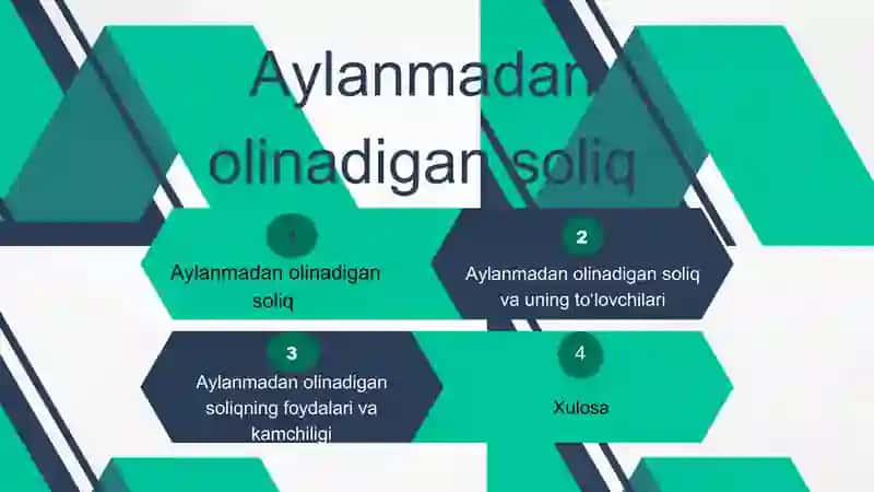 Aylanmadan olinadigan soliq 2