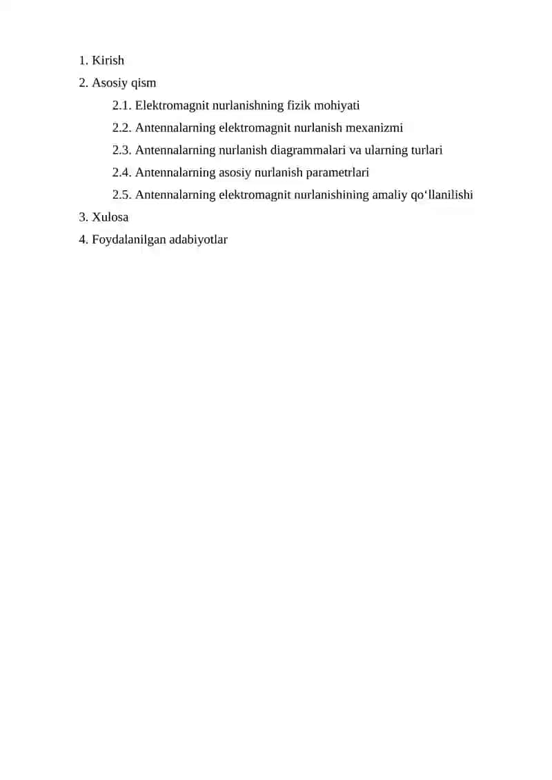 Antennalarning elektromagnit nurlanishlari 2