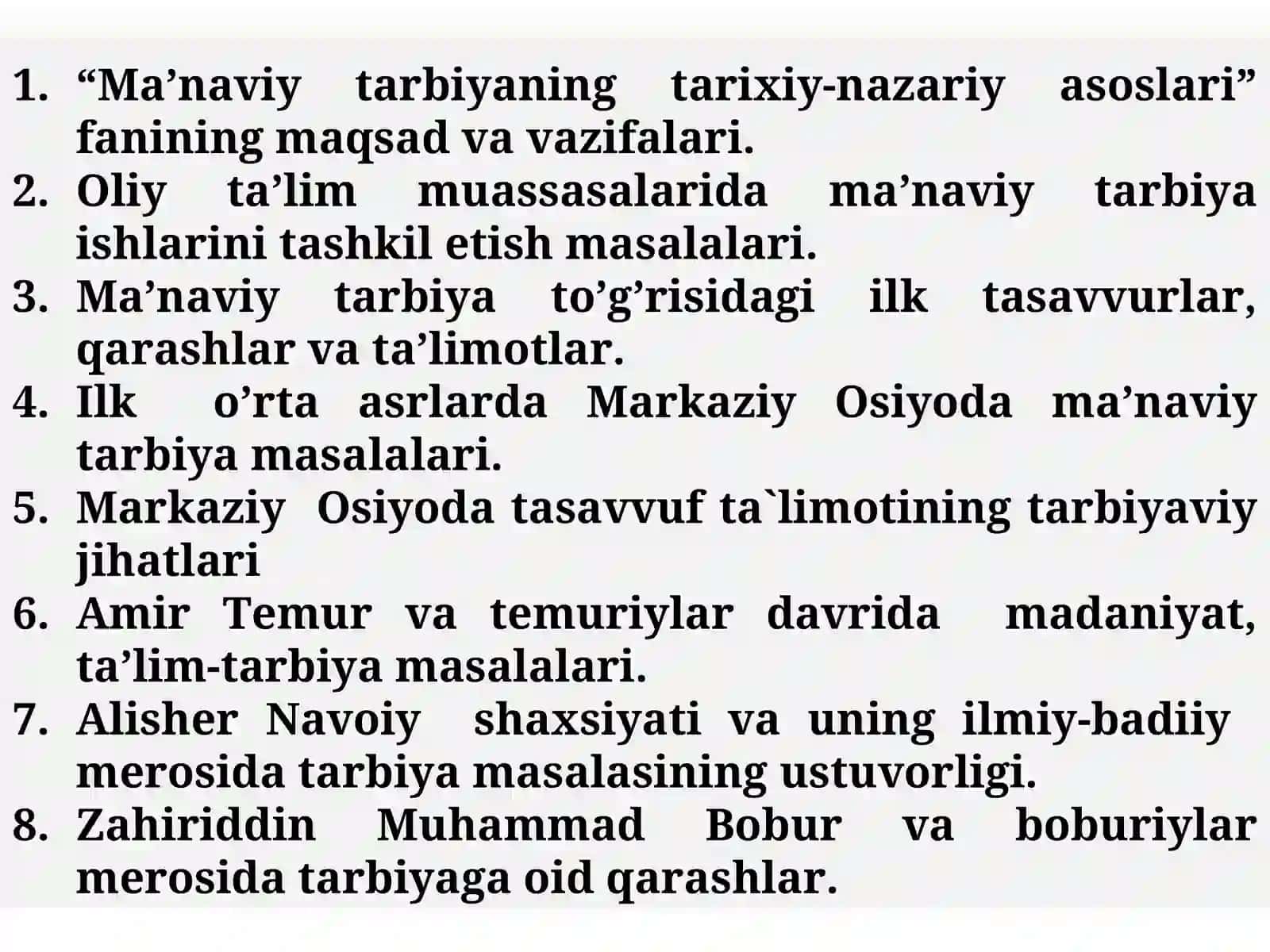 MA’NAVIY TARBIYANING TARIXIY-NAZARIY ASOSLARI 2