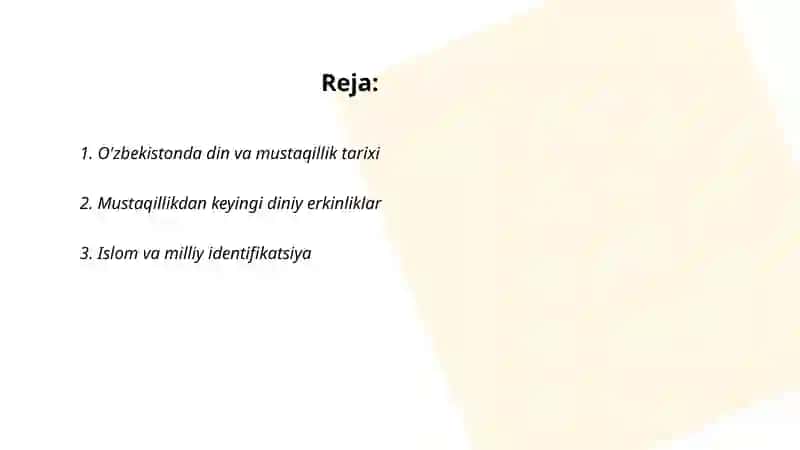 O'zbekistonda din va mustaqillik 2
